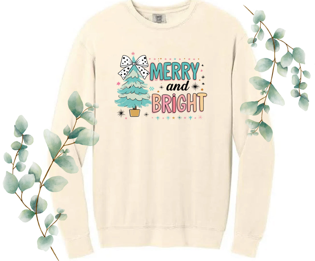 Merry & Bright Comfort Colors Crew