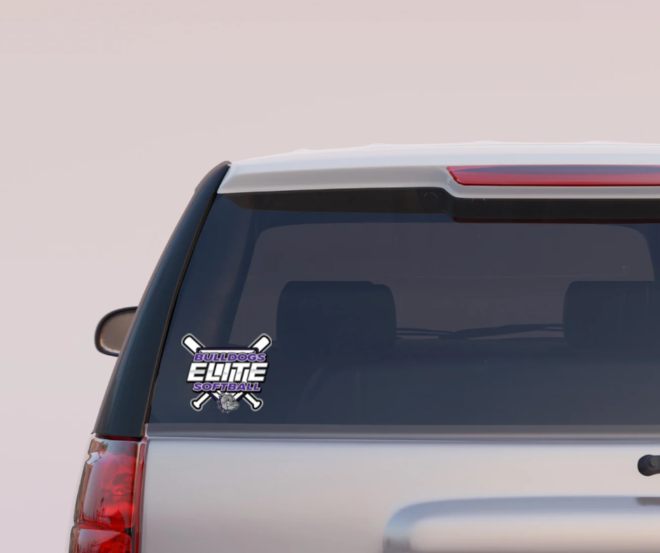 Bulldog Elite Softball Car Decal