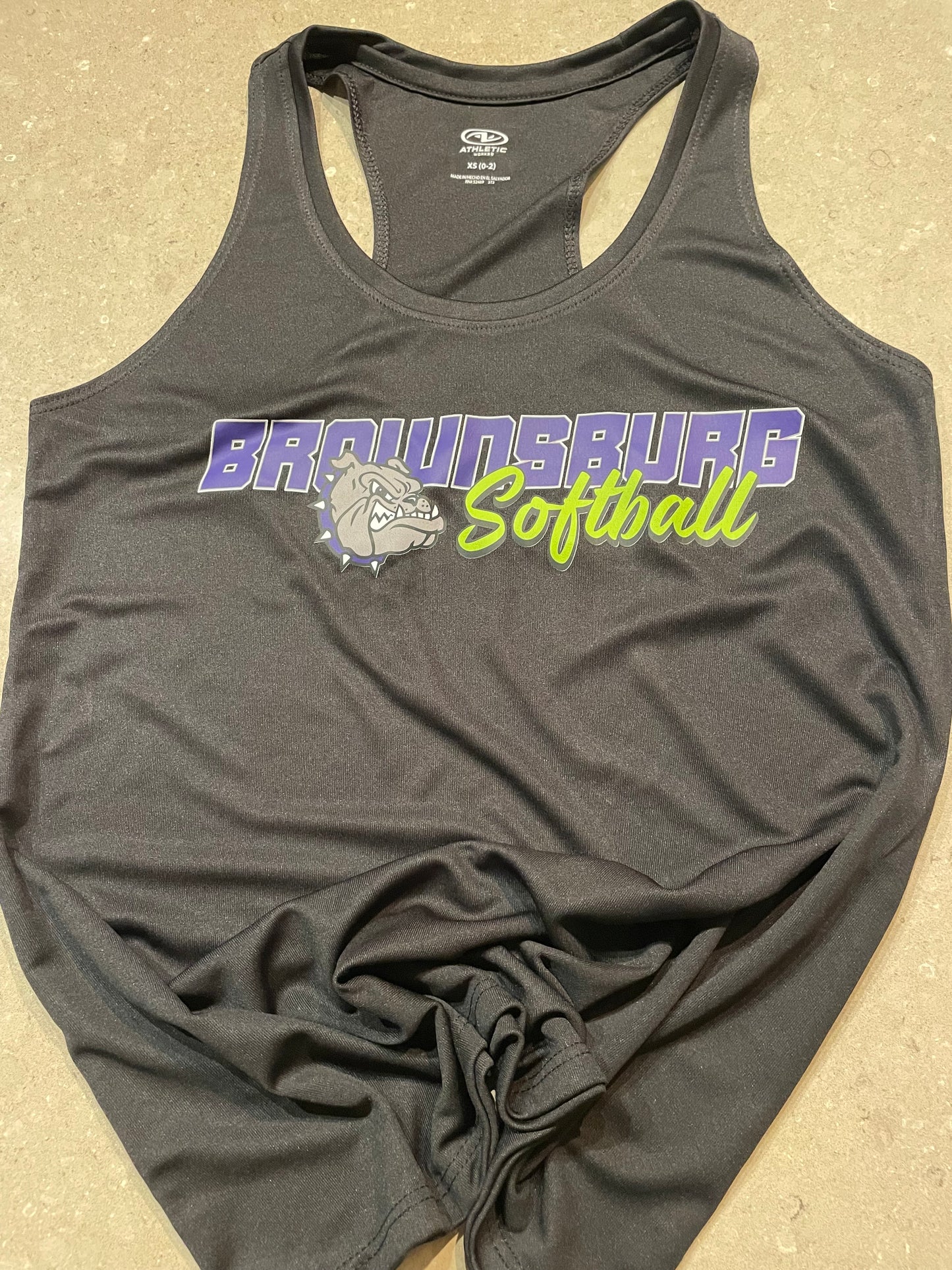 Bulldogs softball Women’s razorback tank