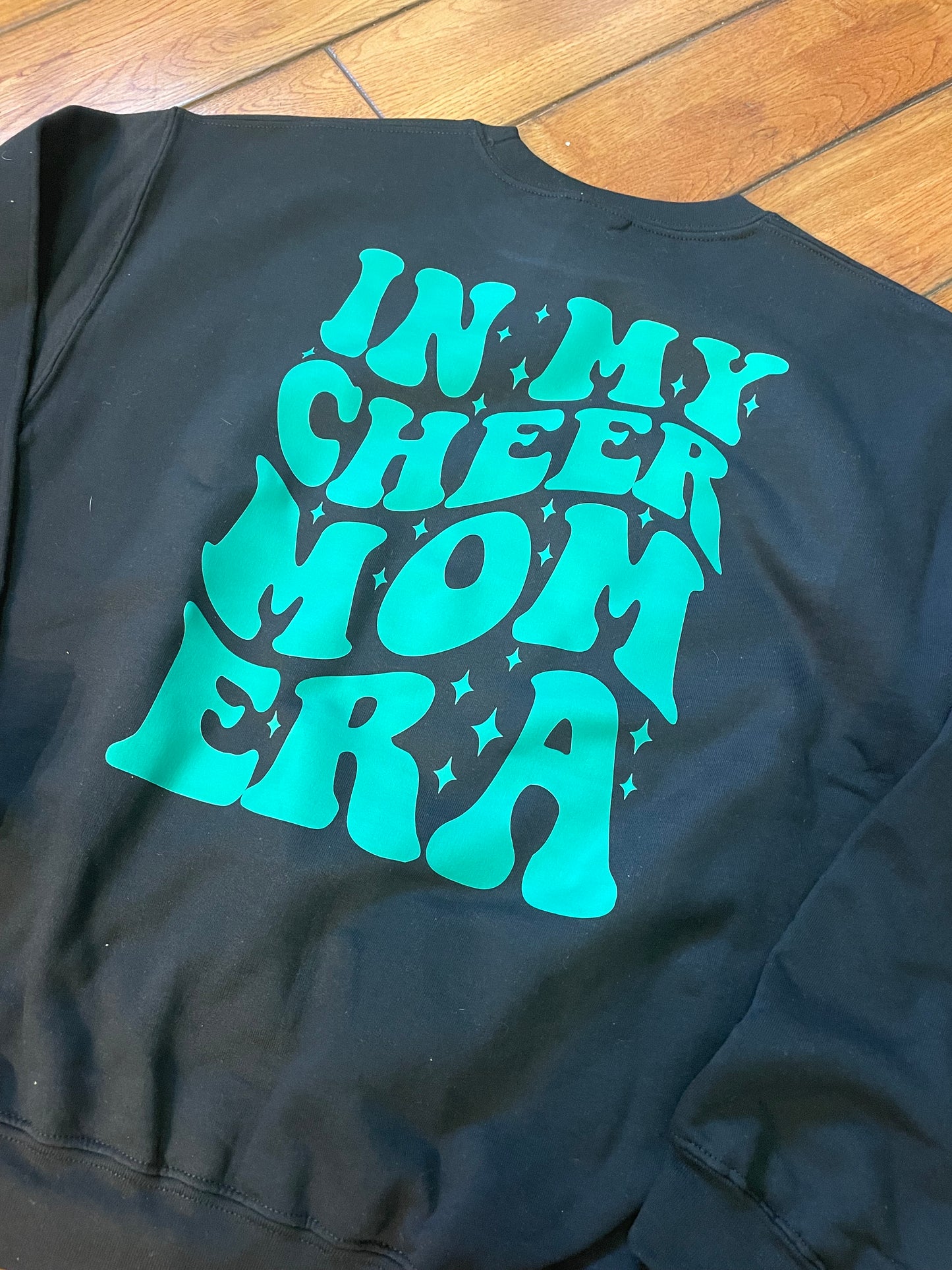 Black & Teal Cheer Mom Era Crew