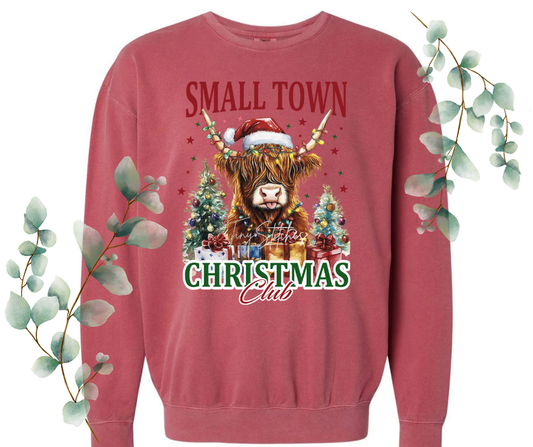 Small town Christmas Comfort Colors Crew
