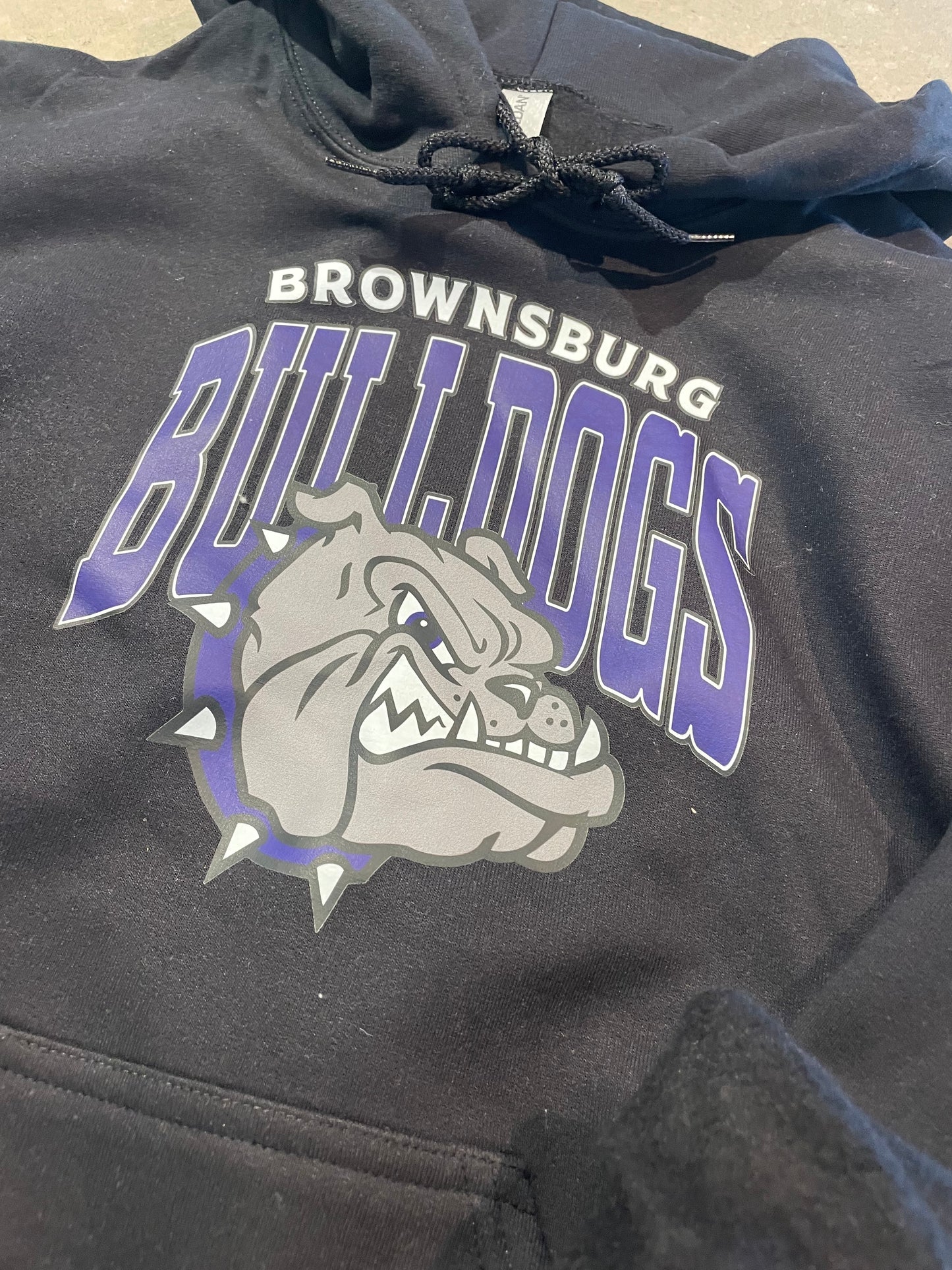 Brownsburg bulldogs large logo hoodie