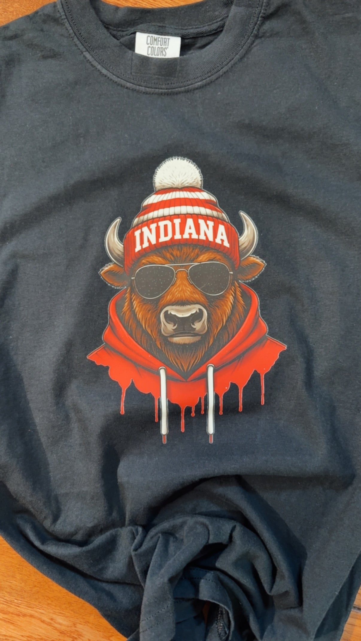 Indiana Bison Comfort Colors Crew