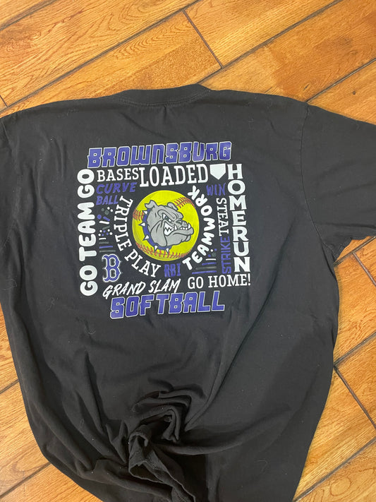 Brownsburg Softball Play Hard T-Shirt
