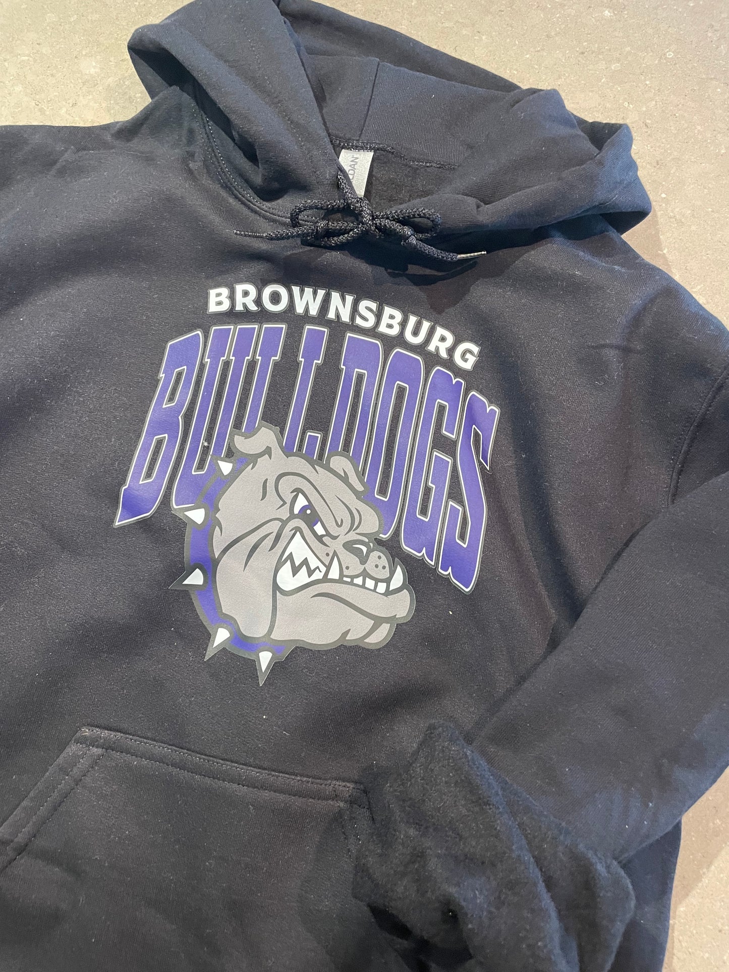 Brownsburg bulldogs large logo hoodie