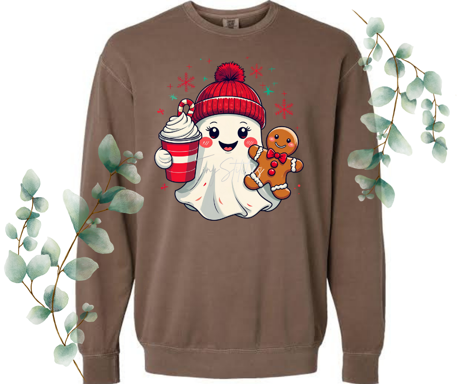Ghostly Winter Comfort Colors Crew
