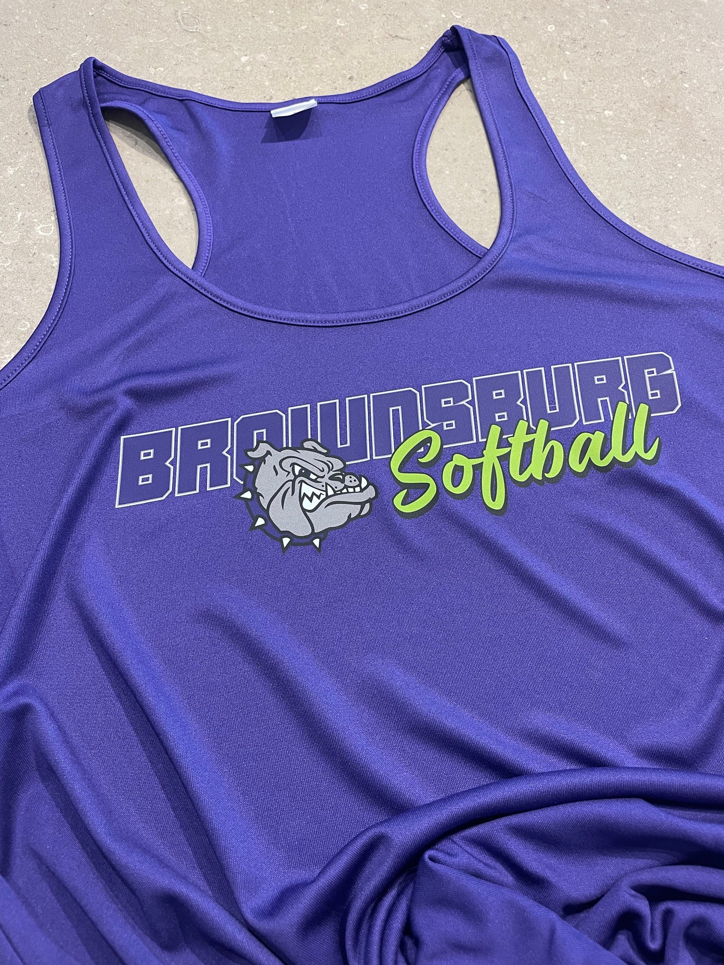 Bulldogs softball Women’s razorback tank