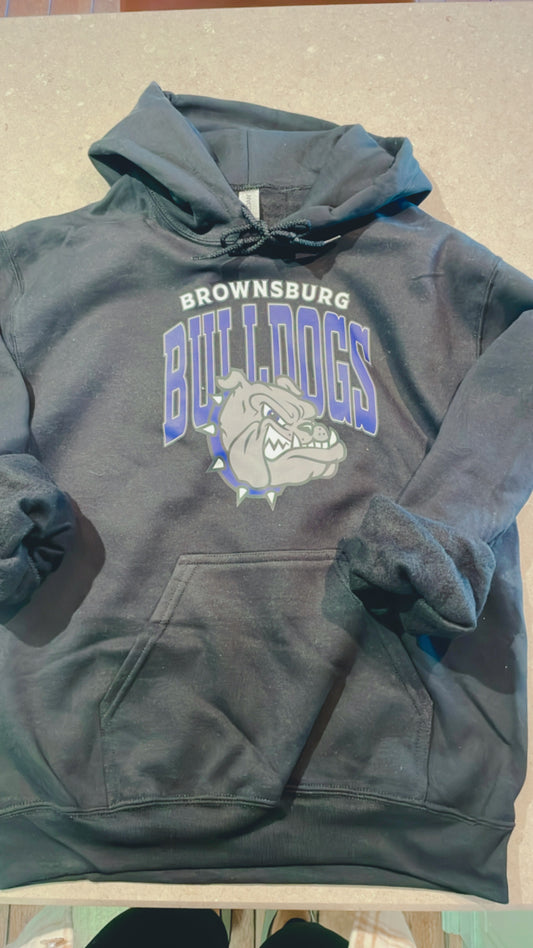 Brownsburg bulldogs large logo hoodie