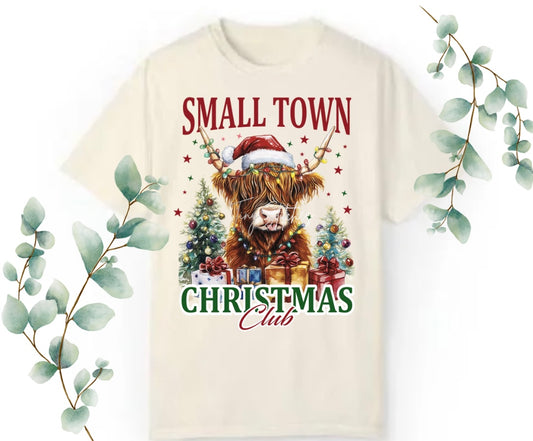 Small Town Christmas Comfort Colors Tee