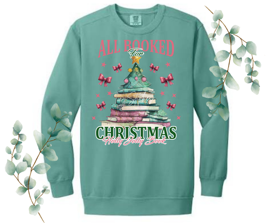 All Booked Christmas Comfort Colors Crew