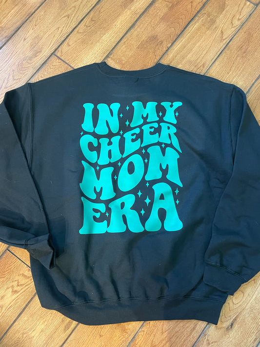Black & Teal Cheer Mom Era Crew