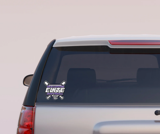 Bulldog Elite Softball Car Decal