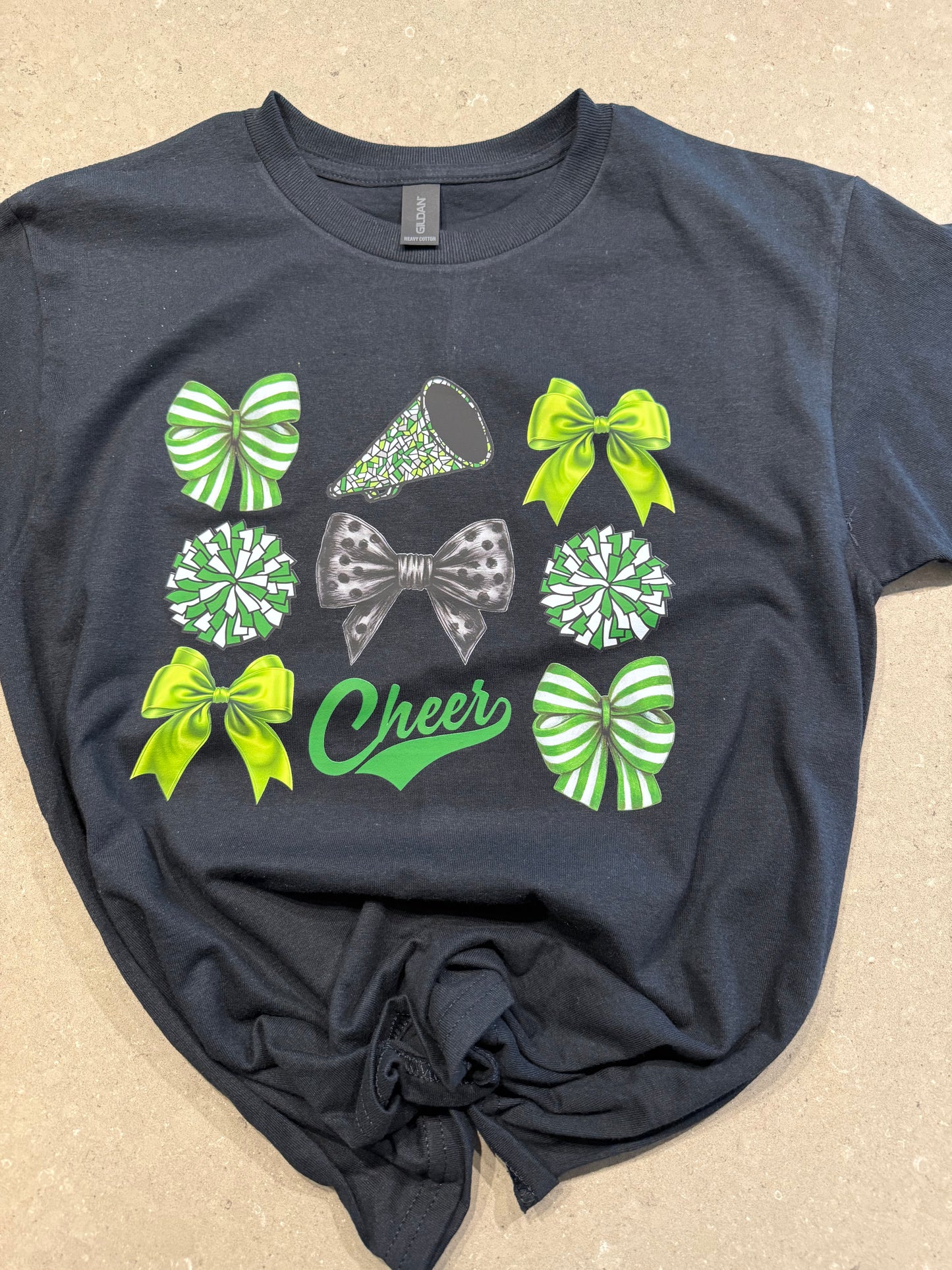 Green cheer & Black Bows