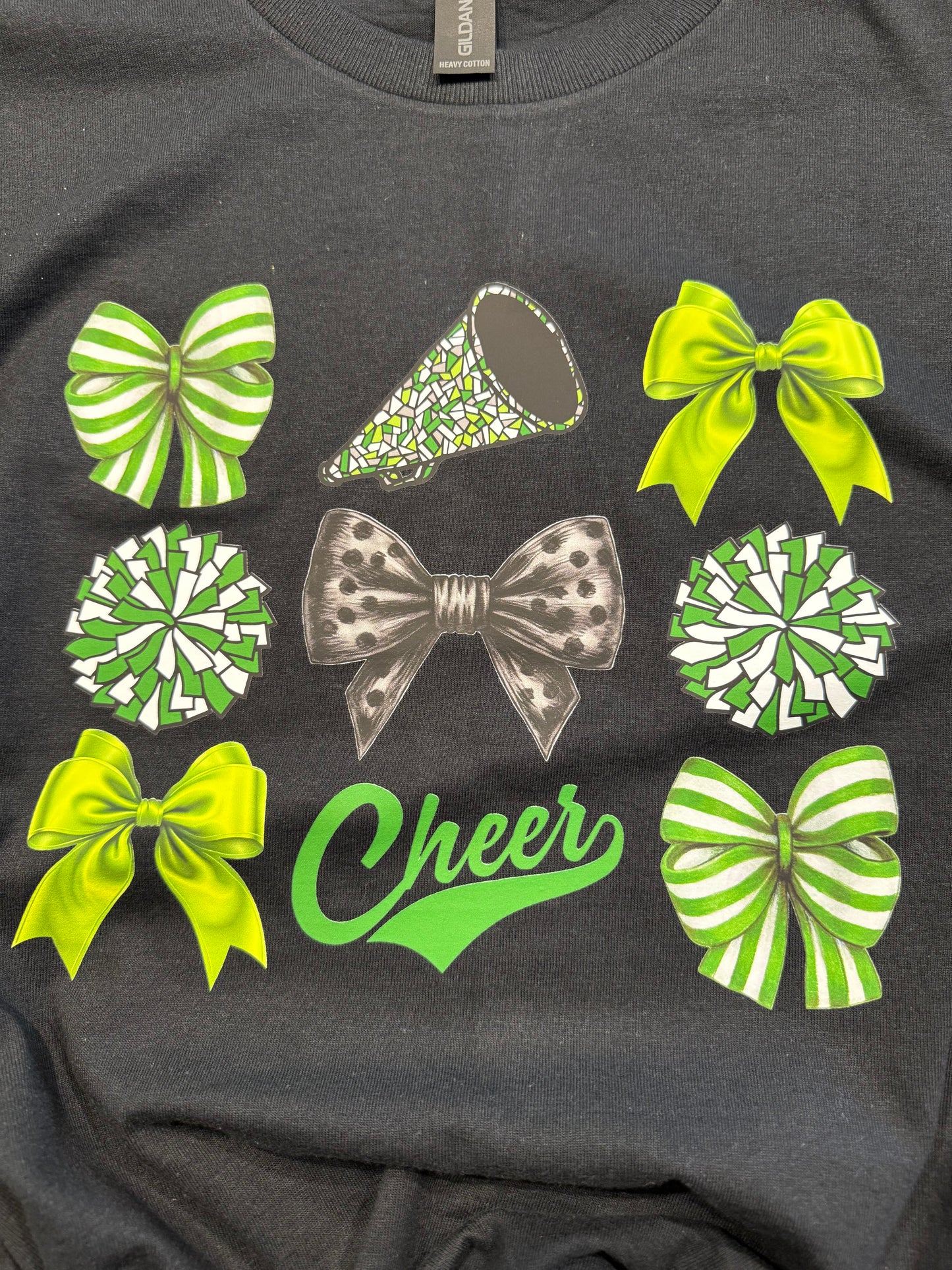 Green cheer & Black Bows