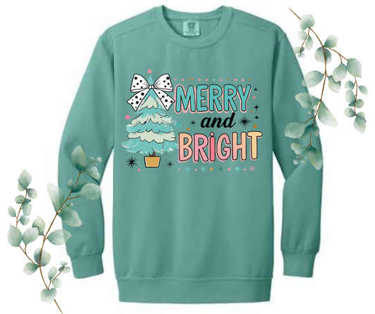 Merry & Bright Comfort Colors Crew